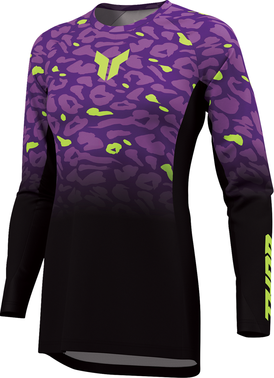 THOR Women's Launchmode Spotted Jersey - Black/Purple - Small 2911-0400