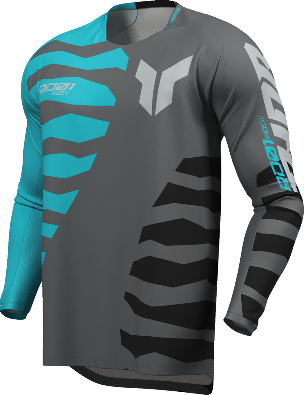 THOR Launchmode Shredder Jersey - Charcoal/Aqua - 2XL 2910-8870