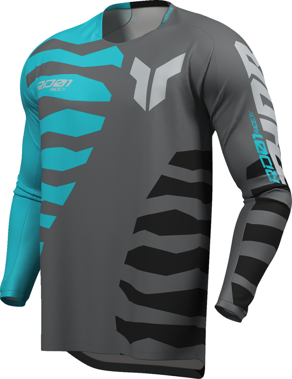 THOR Launchmode Shredder Jersey - Charcoal/Aqua - 2XL 2910-8870