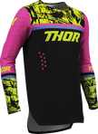 THOR Youth Sportmode Punk'd Jersey - Black/Fuchsia - Small 2912-2729