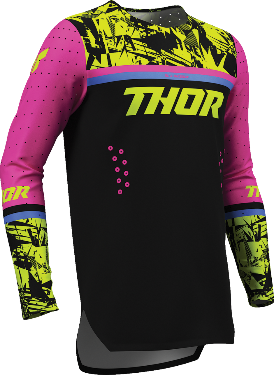 THOR Youth Sportmode Punk'd Jersey - Black/Fuchsia - Medium 2912-2730