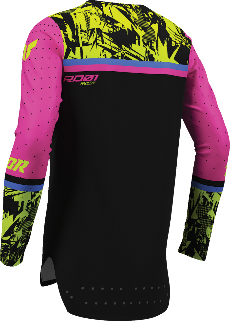 THOR Youth Sportmode Punk'd Jersey - Black/Fuchsia - Medium 2912-2730