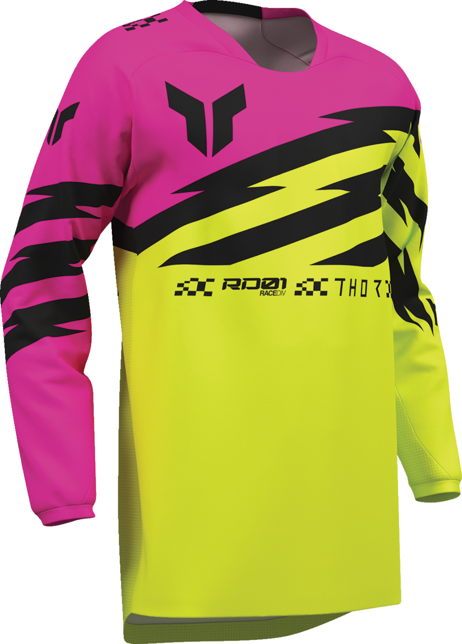 THOR Youth Launchmode Shockie Jersey - Acid/Fuchsia - Medium 2912-2740