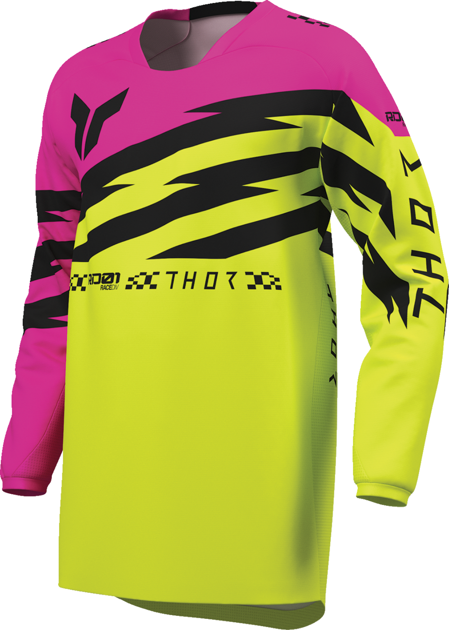 THOR Youth Launchmode Shockie Jersey - Acid/Fuchsia - Large 2912-2741
