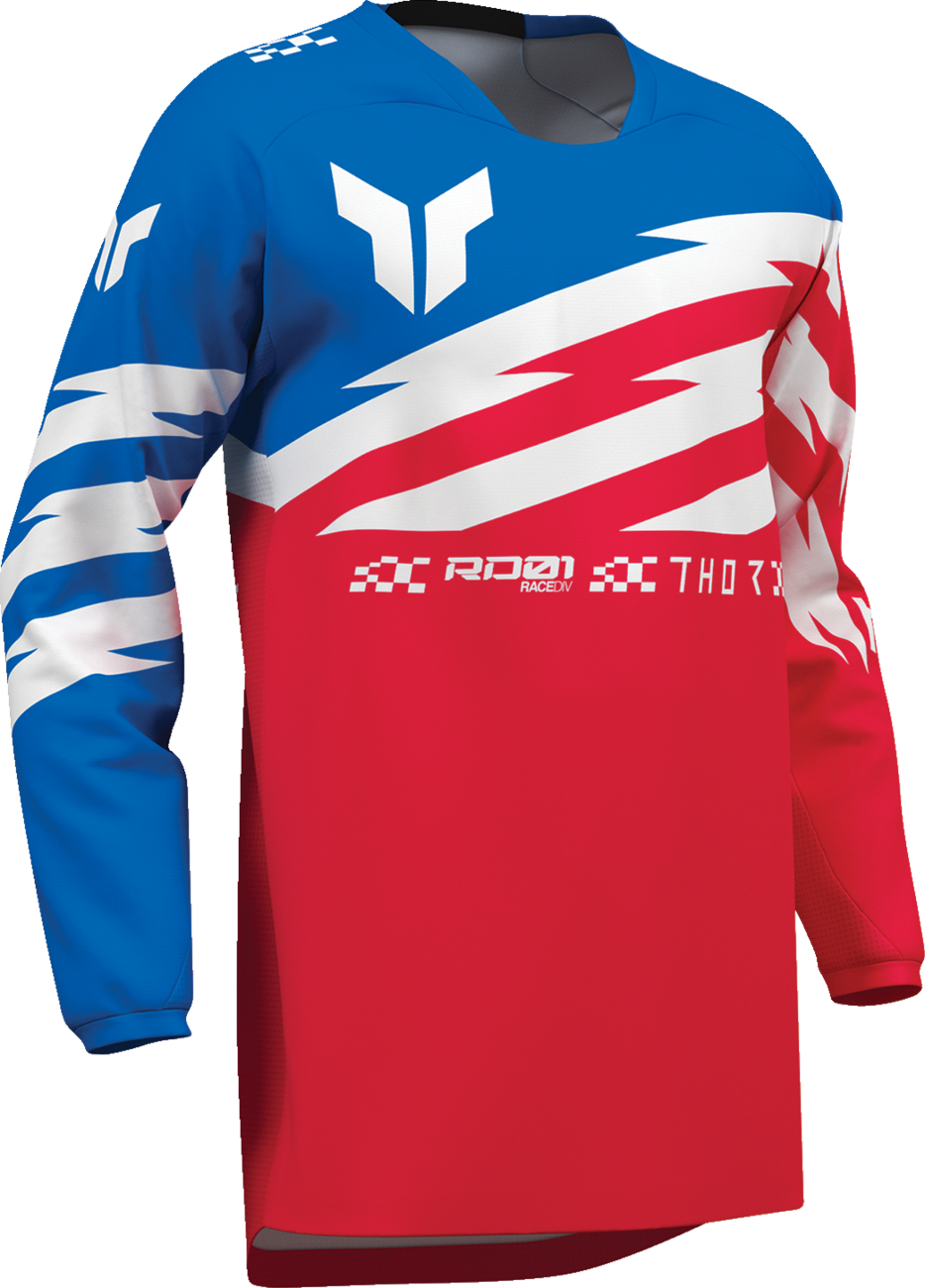 THOR Youth Launchmode Shockie Jersey - Red/Blue - XS 2912-2750