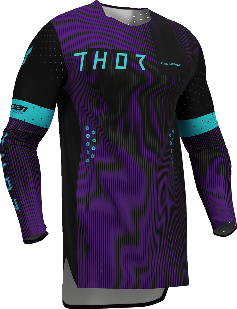 THOR Sportmode Vanish Jersey - Black/Purple - Large 2910-8838