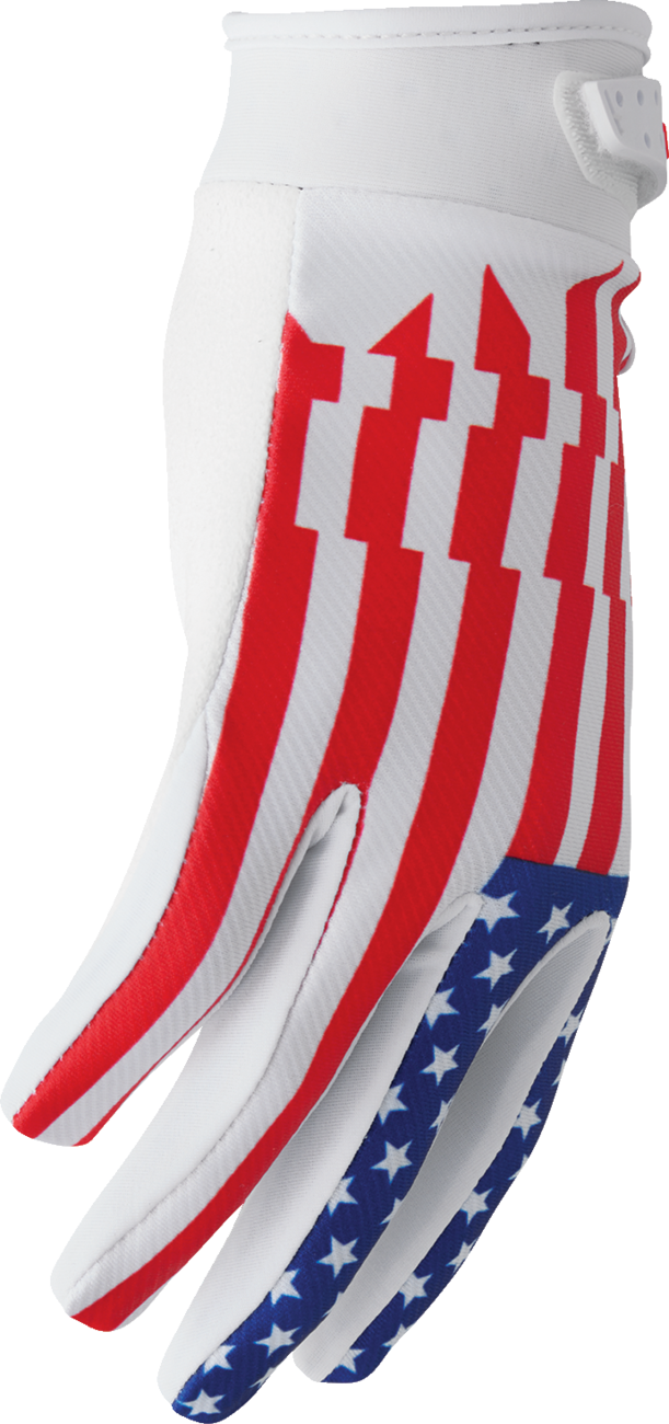 THOR Youth Launchmode Patriot Gloves - Red/White/Blue - XS 3332-2301