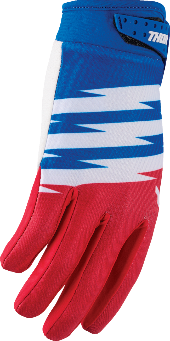 THOR Youth Launchmode Shockie Gloves - Red/Blue - Small 3332-2312