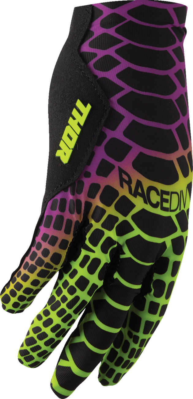 THOR Sportmode Cobra Gloves - Acid/Purple - Medium 3330-9275