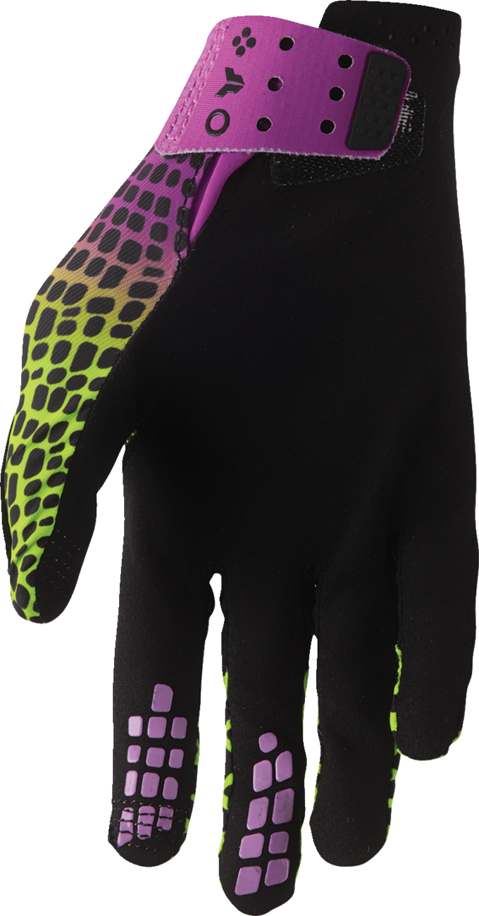 THOR Sportmode Cobra Gloves - Acid/Purple - XL 3330-9277