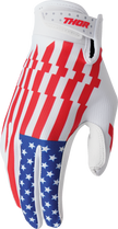 THOR Youth Launchmode Patriot Gloves - Red/White/Blue - Medium 3332-2303