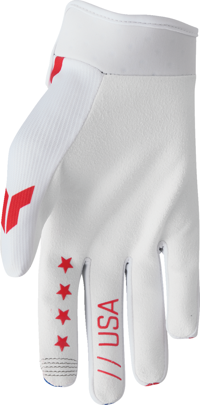 THOR Youth Launchmode Patriot Gloves - Red/White/Blue - Medium 3332-2303