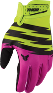 THOR Youth Launchmode Shockie Gloves - Acid/Fuchsia - 2XS 3332-2305