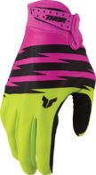 THOR Youth Launchmode Shockie Gloves - Acid/Fuchsia - Small 3332-2307