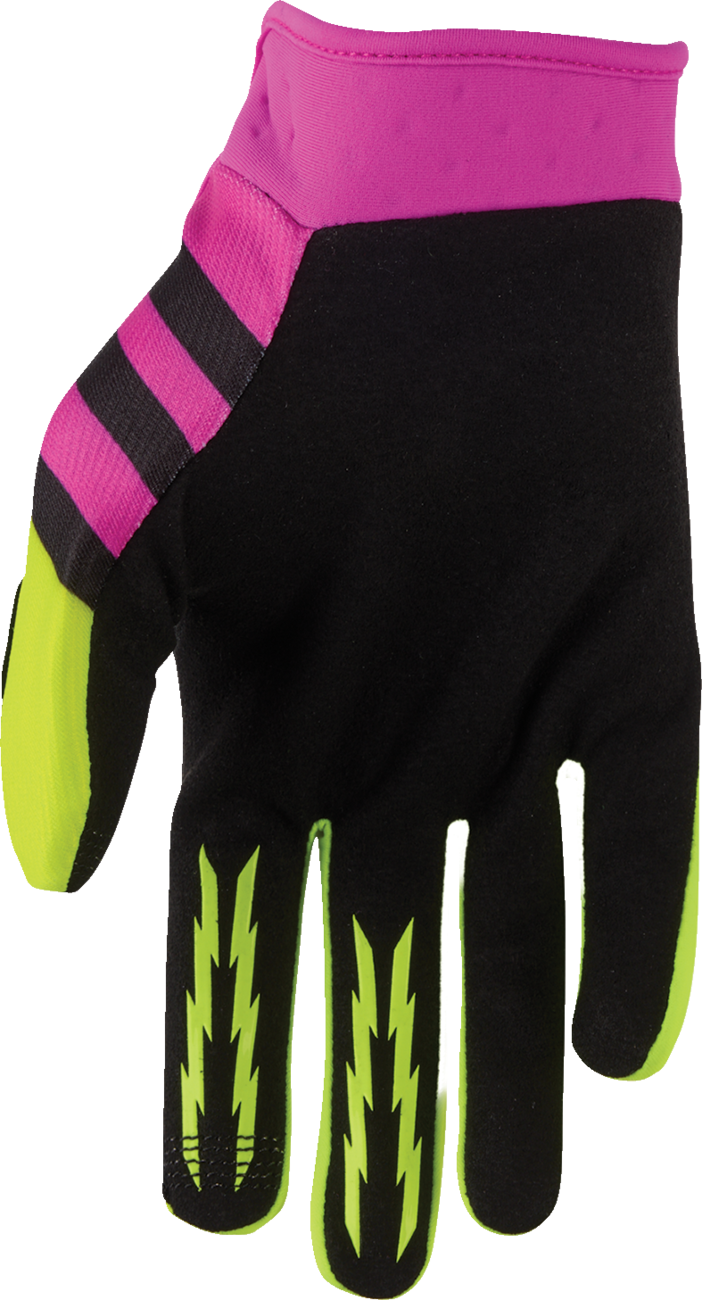 THOR Youth Launchmode Shockie Gloves - Acid/Fuchsia - Small 3332-2307