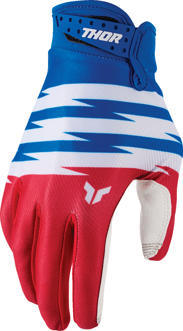THOR Youth Launchmode Shockie Gloves - Red/Blue - XS 3332-2311