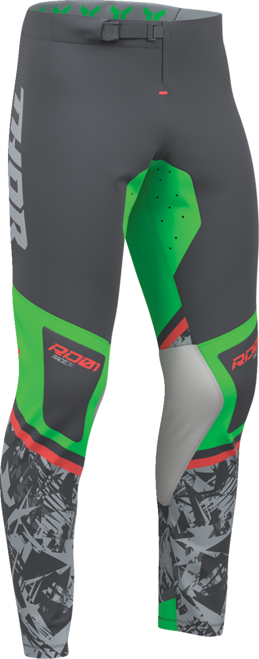 THOR Sportmode Punk'd Pants - Charcoal/Green - US 28 2901-13033