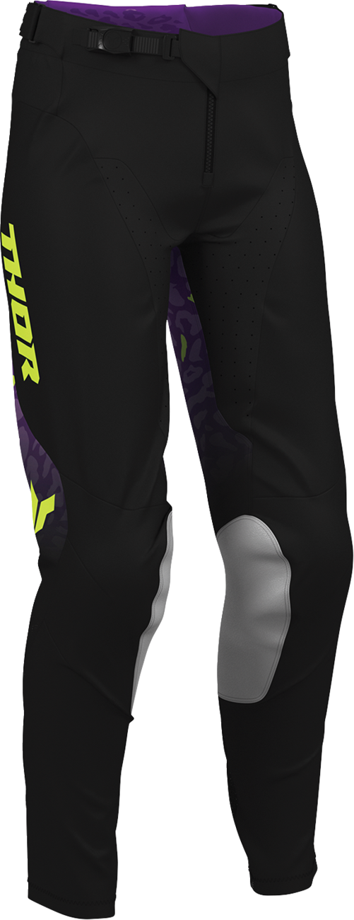 THOR Women's Launchmode Spotted Pants - Black/Purple - US 9/10 2902-0519