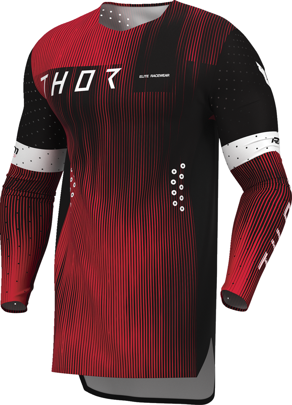 THOR Sportmode Vanish Jersey - Black/Red - Large 2910-8843