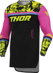 THOR Sportmode Punk'd Jersey - Black/Fuchsia - Large 2910-8858