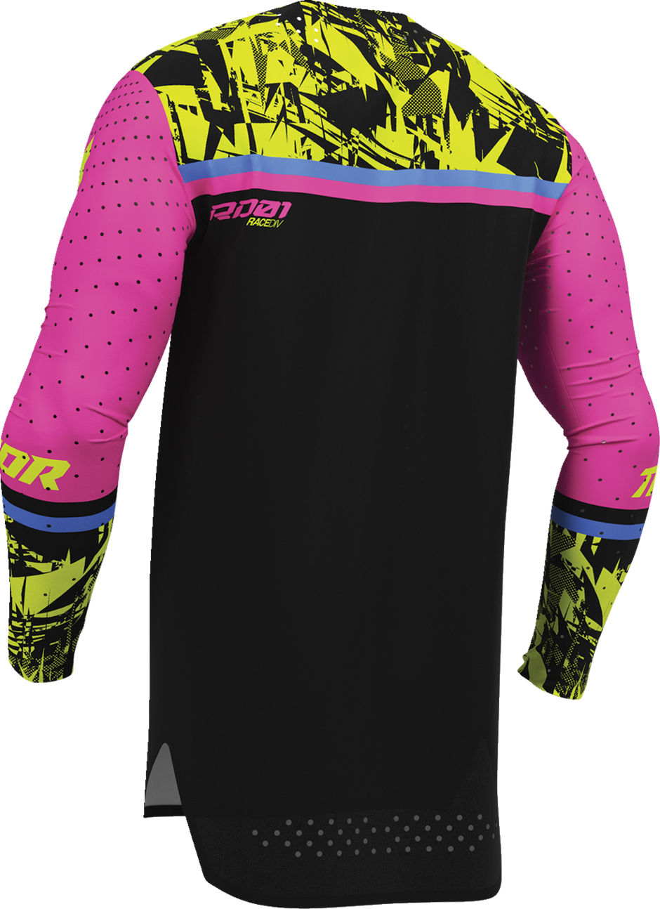 THOR Sportmode Punk'd Jersey - Black/Fuchsia - Large 2910-8858