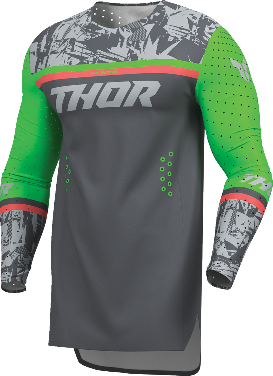 THOR Sportmode Punk'd Jersey - Charcoal/Green - Small 2910-8861