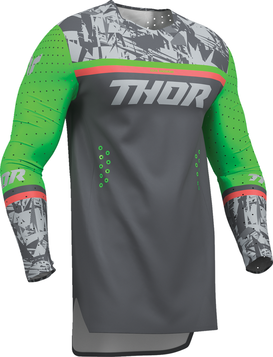 THOR Sportmode Punk'd Jersey - Charcoal/Green - XL 2910-8864