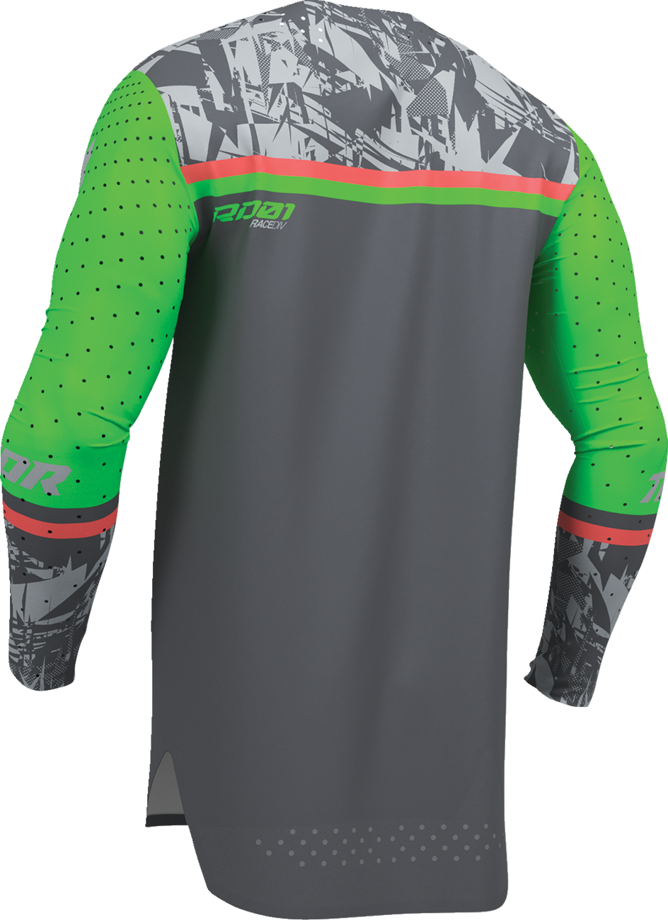 THOR Sportmode Punk'd Jersey - Charcoal/Green - XL 2910-8864