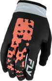 Girl's Lite Flake Gloves Black/Light Grey/Coral Yl