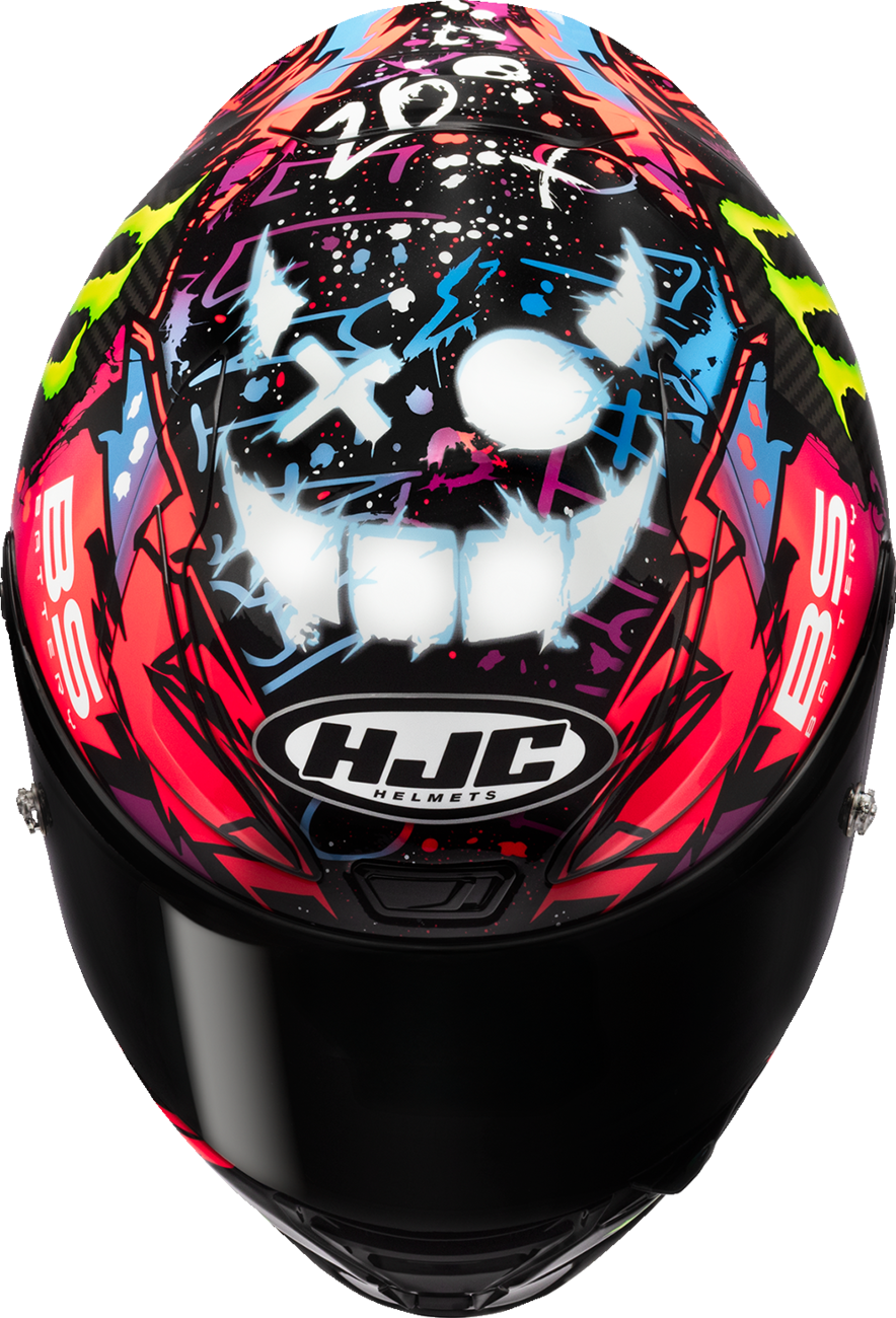 HJC RPHA 1N V2 Carbon Helmet - Funky Diablo - MC8 - Medium FB27NUS5108V