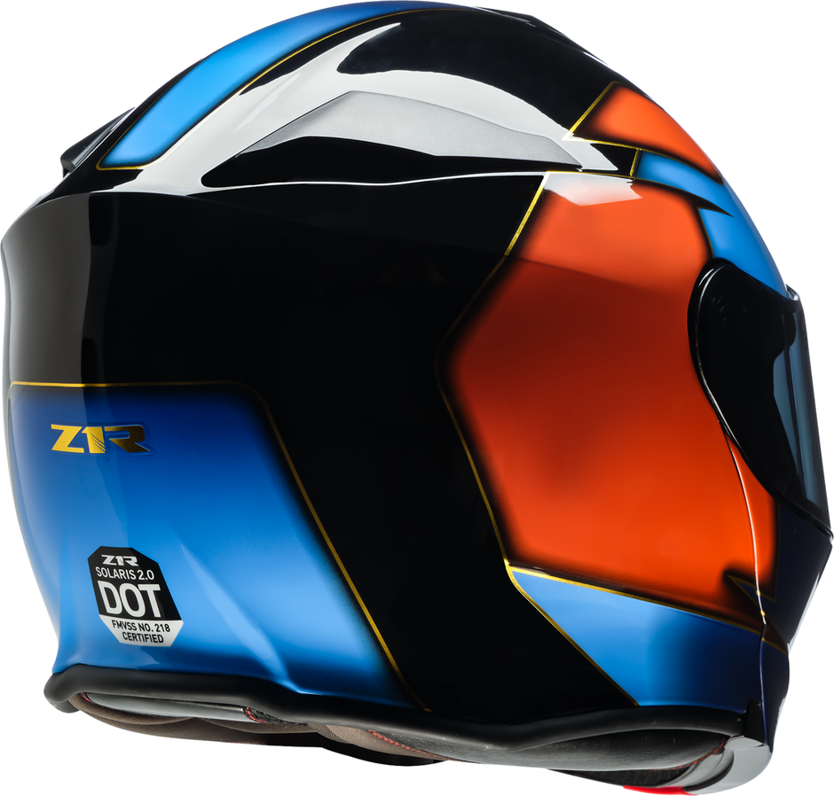 Z1R Solaris 2.0 Modular Helmet - Velocity - Black/Blue/Orange - XL 0100-3466