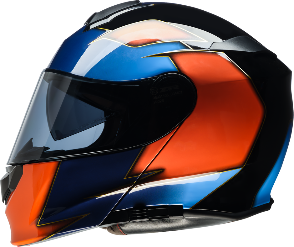 Z1R Solaris 2.0 Modular Helmet - Velocity - Black/Blue/Orange - 4XL 0100-3469