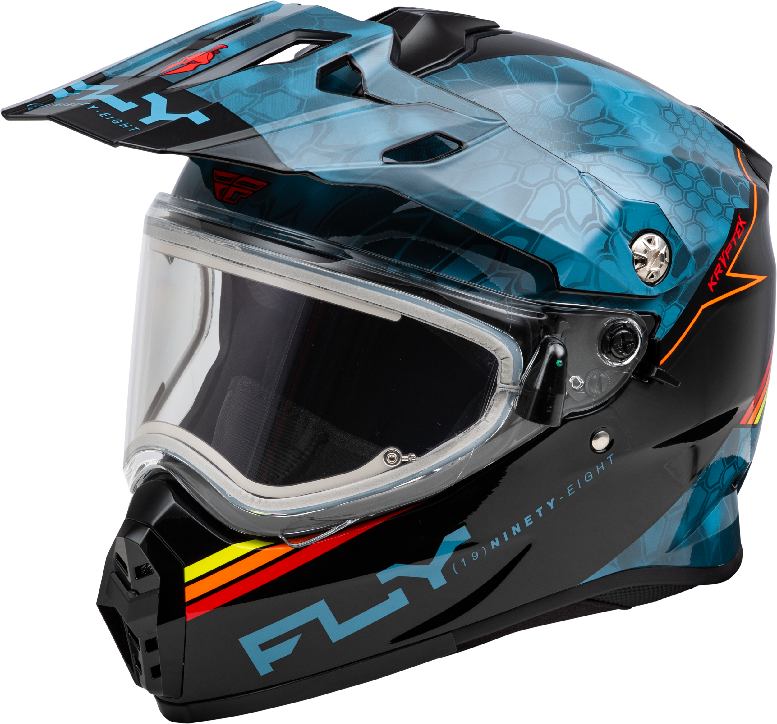 Trekker Cw Conceal Helmet Elec Shld Slate/Black/Red 2x