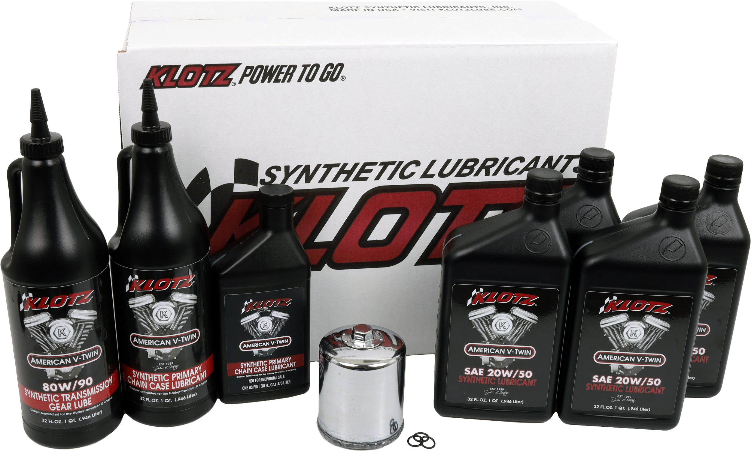 Premium Harley Davidson 4qt Synthetic Oil Change Kit