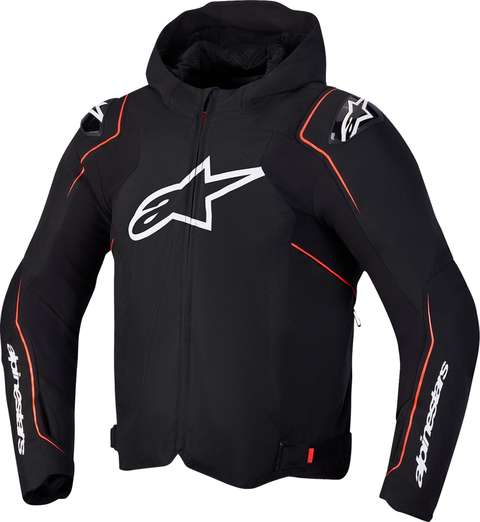 ALPINESTARS Zaca V2 Waterproof Jacket - Black/Red Fluo - 4XL 3201127-1030-4XL