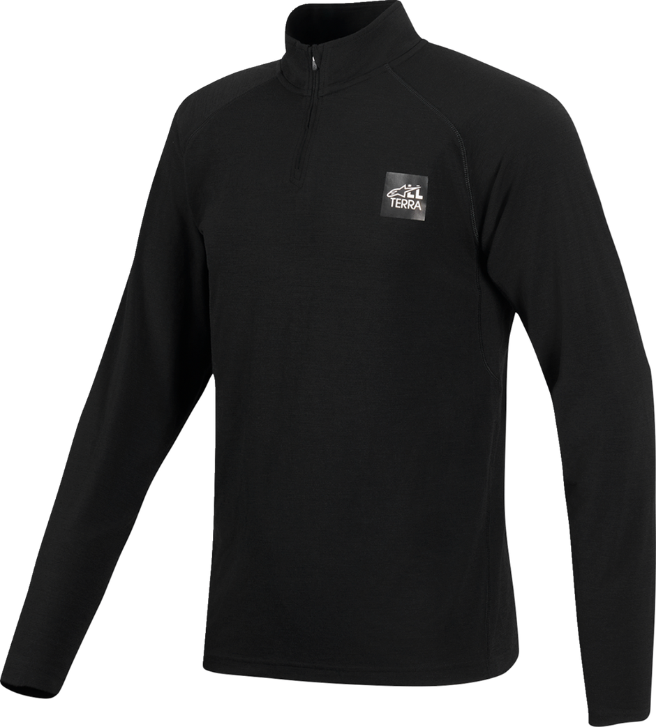 ALPINESTARS AT 8 Merino Long Sleeve Shirt - Black - Small 4750127-10-S