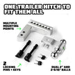 Rhino USA 6In Heavy Duty Drop Hitch - 2In (Silver)