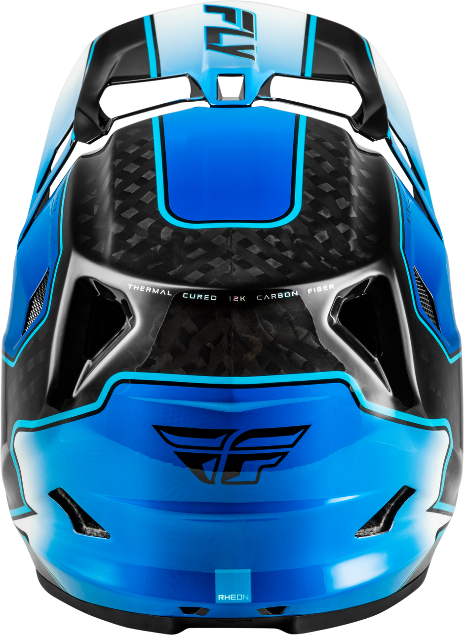 Werx R Flow Carbon Helmet Black Carbon/Blue/White Lg