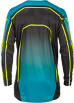 Youth Rayce Bicycle Jersey Teal/Black/Lime Yl