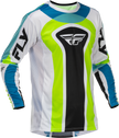 Youth Lite Le Current Jersey White/Lime/Blue Yxl