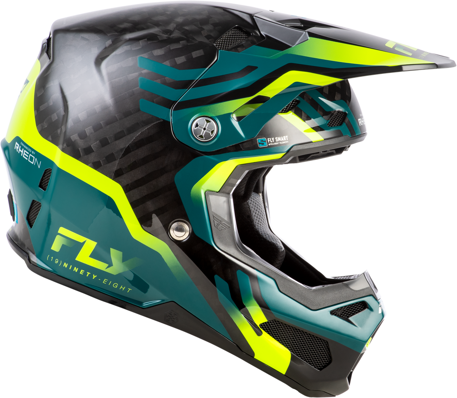 Formula S Carbon Byte Helmet Black Carbon/Teal/Lime 2x