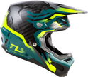 Formula S Carbon Byte Helmet Black Carbon/Teal/Lime 2x
