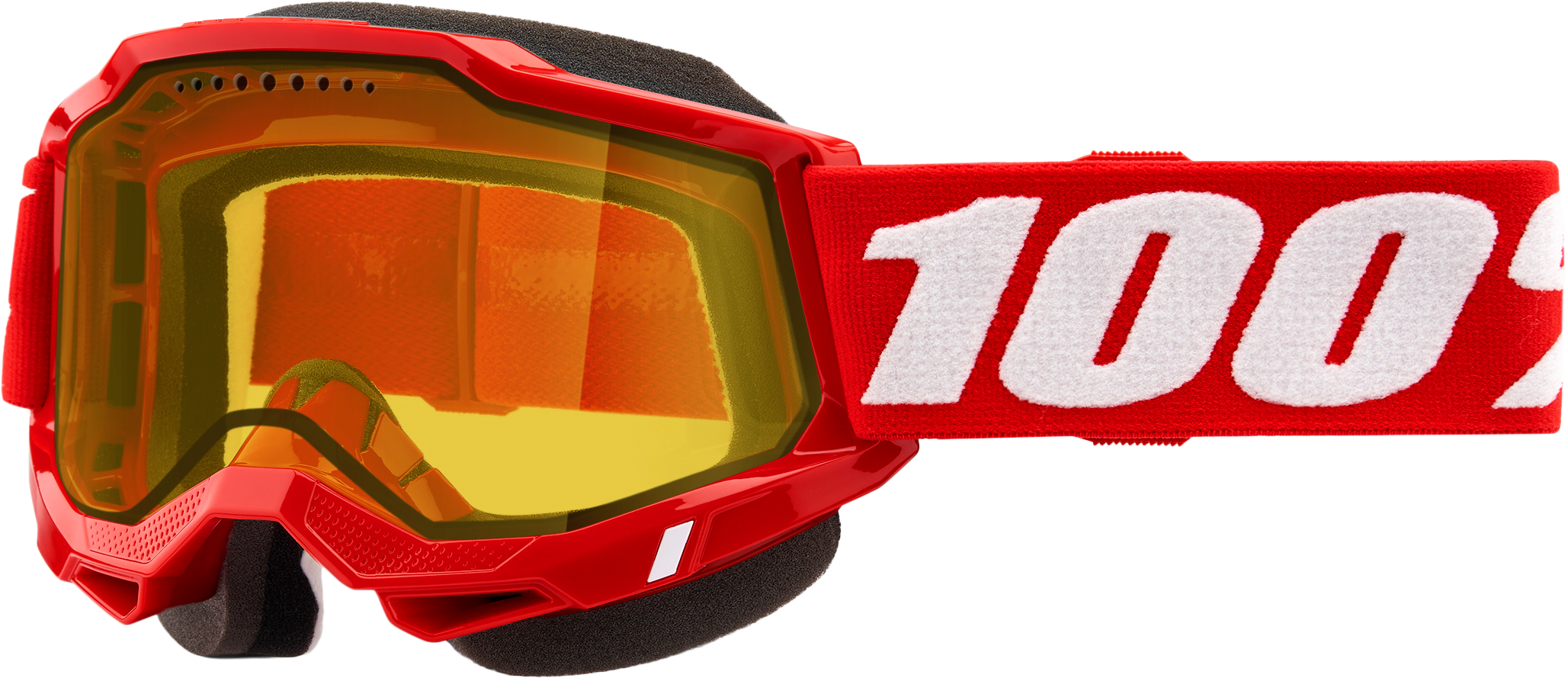 Accuri 2 Snowmobile Goggle Red W/ Yellow Lens