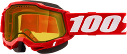 Accuri 2 Snowmobile Goggle Red W/ Yellow Lens