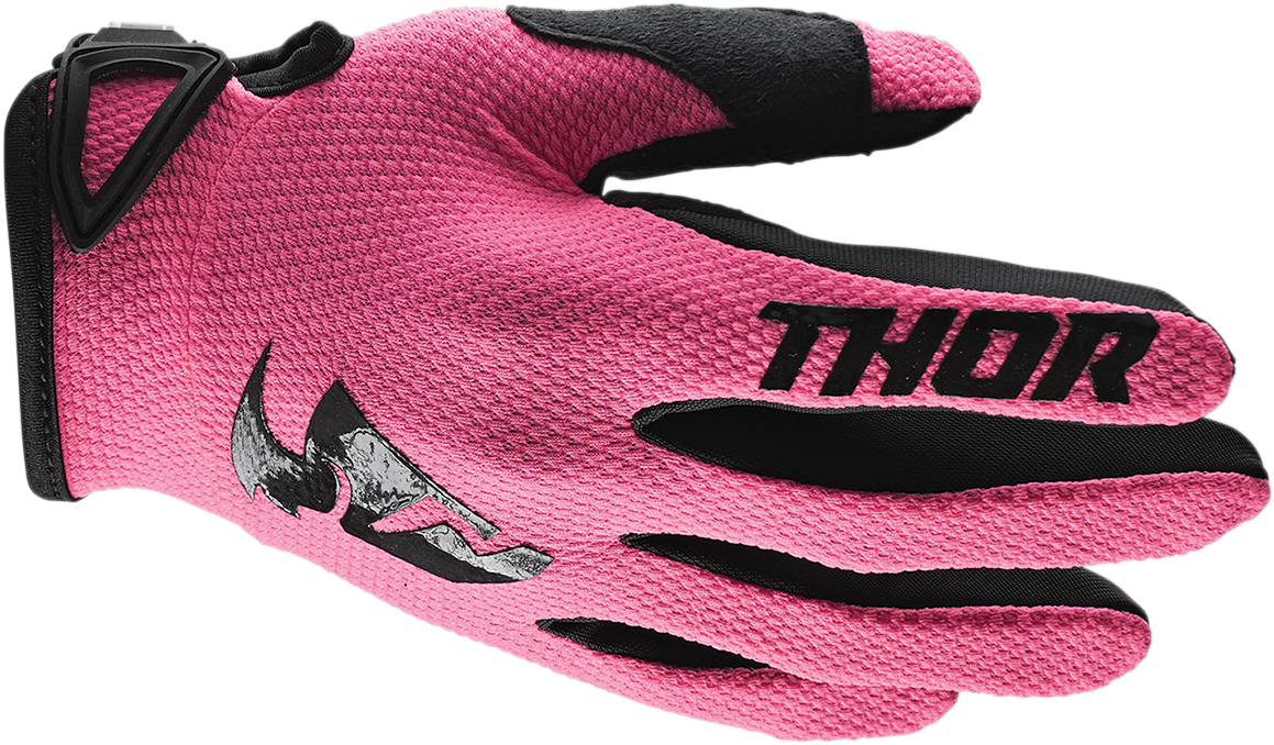 THOR Women's Sector Gloves - Pink/Black - Small 3331-0187
