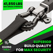 Rhino USA 3/4In D-Ring Shackle Set (2-Pack) Matte Black