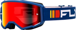 Youth Zone Goggle Navy/White W/ Red Mirror/Smoke Lens