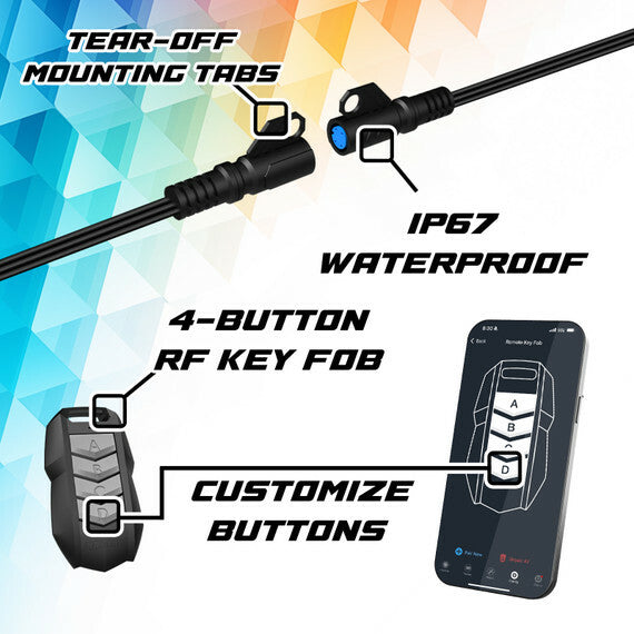Xkmax Rgbw Whip Kit 2 Pc 48 In.
