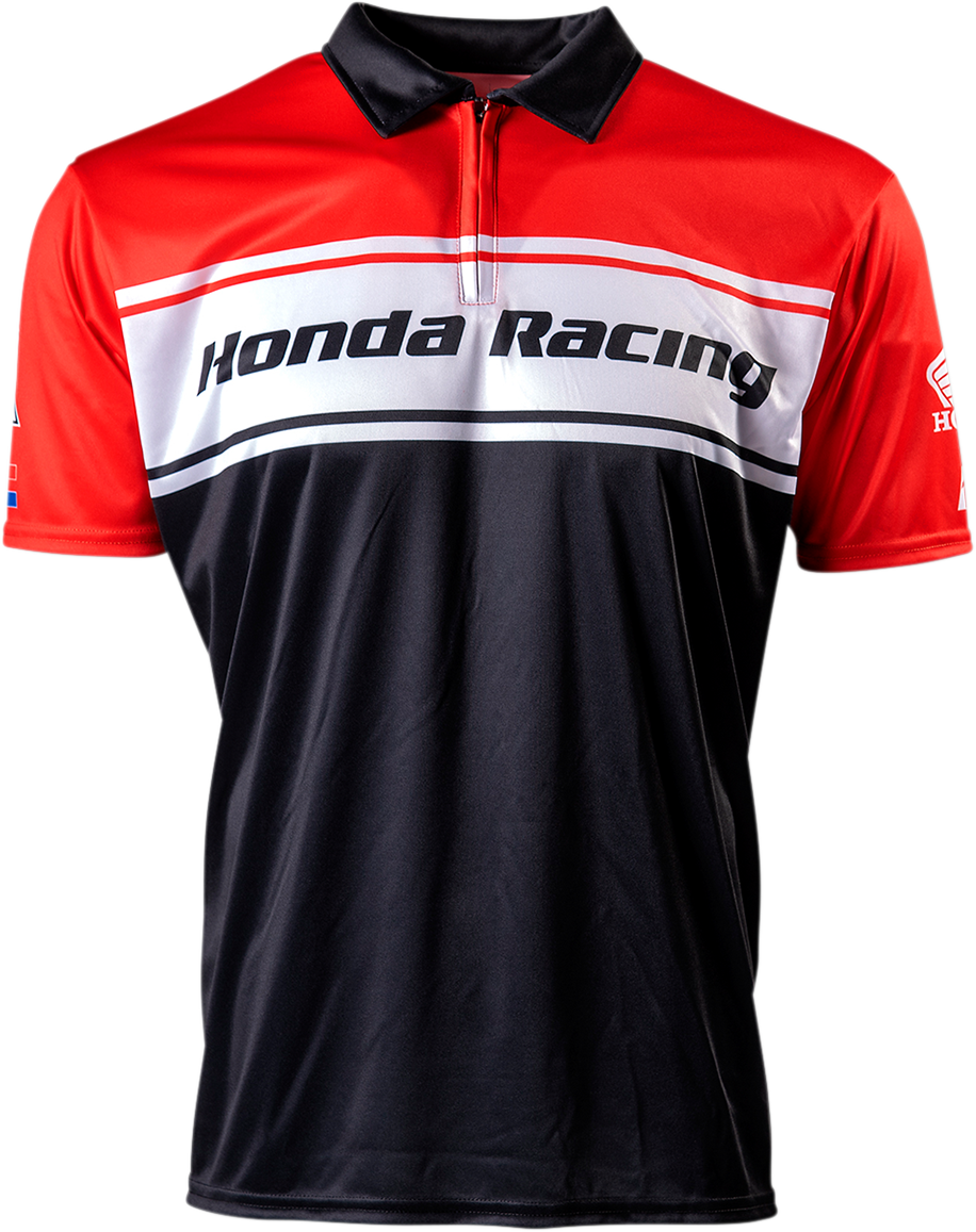FACTORY EFFEX Honda Team Pit Shirt - Red/Black/White - Medium 23-85302