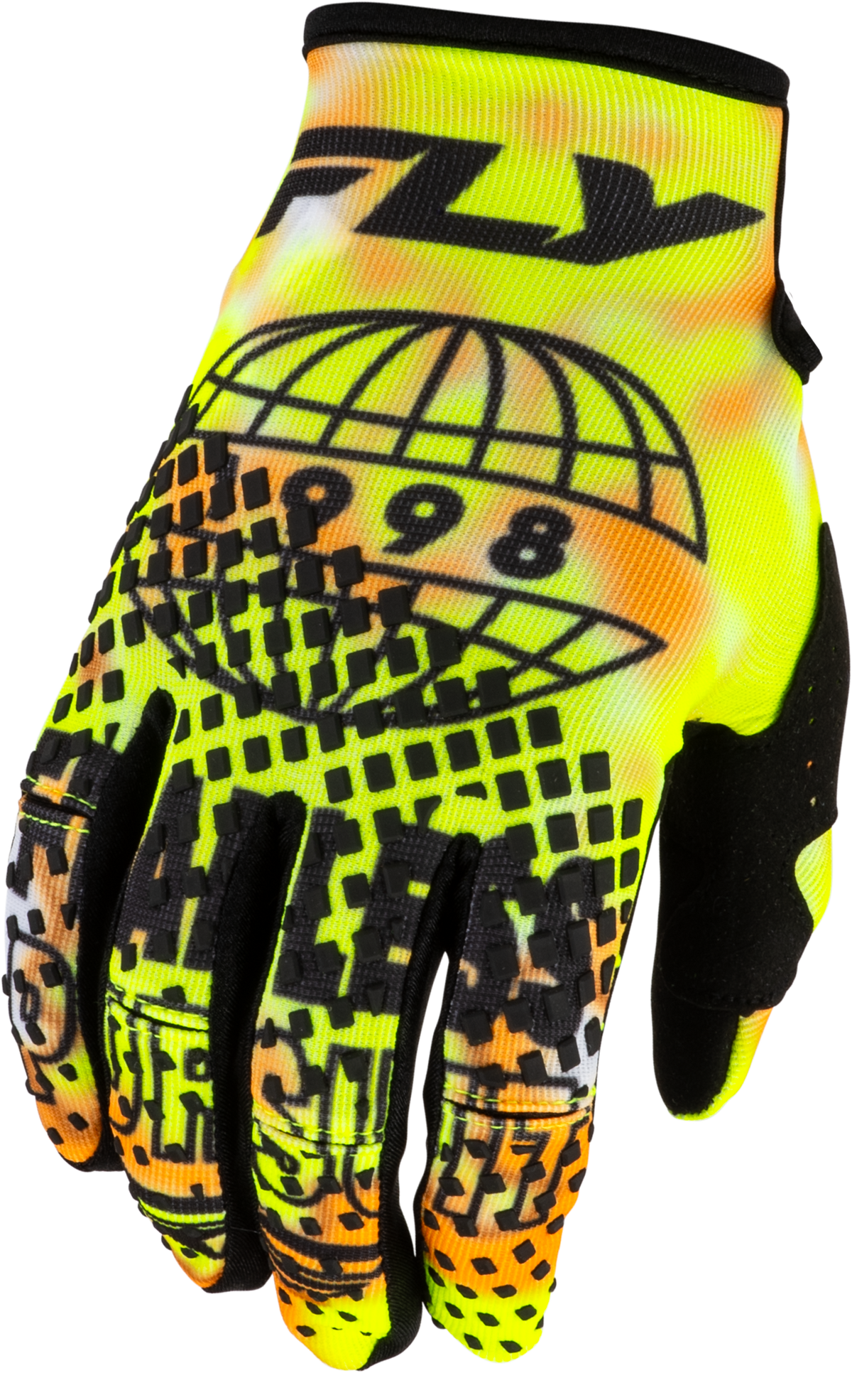 Youth Kinetic Blur Gloves White/Hi Vis/Orange Ym